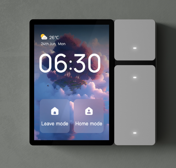 3.5" Smart Touch Panel + IR Controller + 3-Gang Relay + BLE Gateway