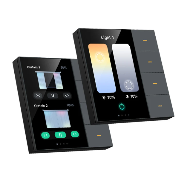 3.5" Zigbee Smart Touch Panel + 4-Gang Switch